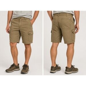Duluth 40 Grit Cargo Utility Shorts Khaki Workwear Carpenter 40